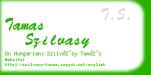 tamas szilvasy business card